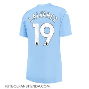 Manchester City Julian Alvarez #19 Primera Equipación Mujer 2023-24 Manga Corta